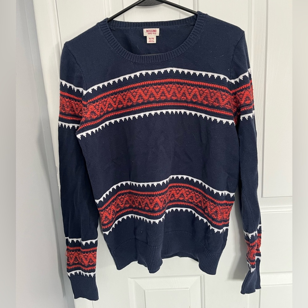 Navy and Red Mossimo Sweater